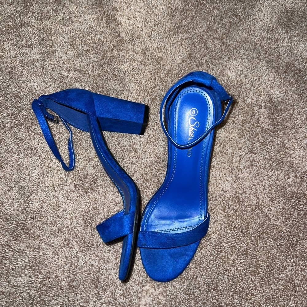 Royal Blue Stiletto Heeled Sandals
